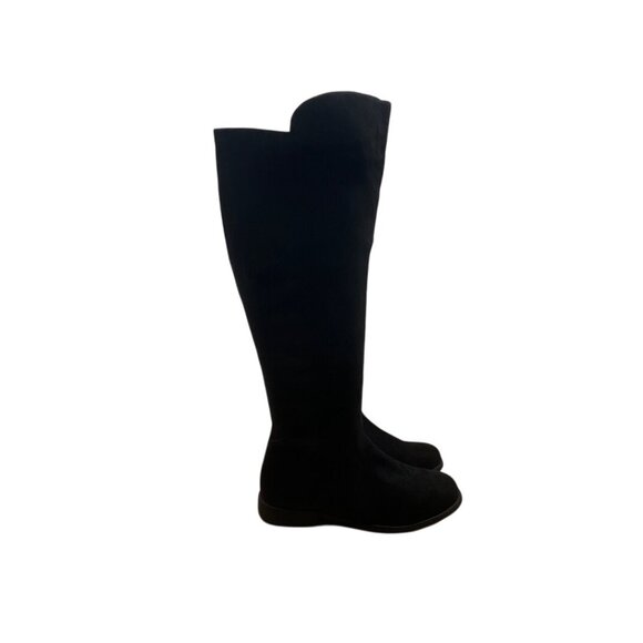 Shoe Ahoic Women’s Black Faux Suede Inside Zipper closure Knee High Boots Size 6 - Picture 3 of 9